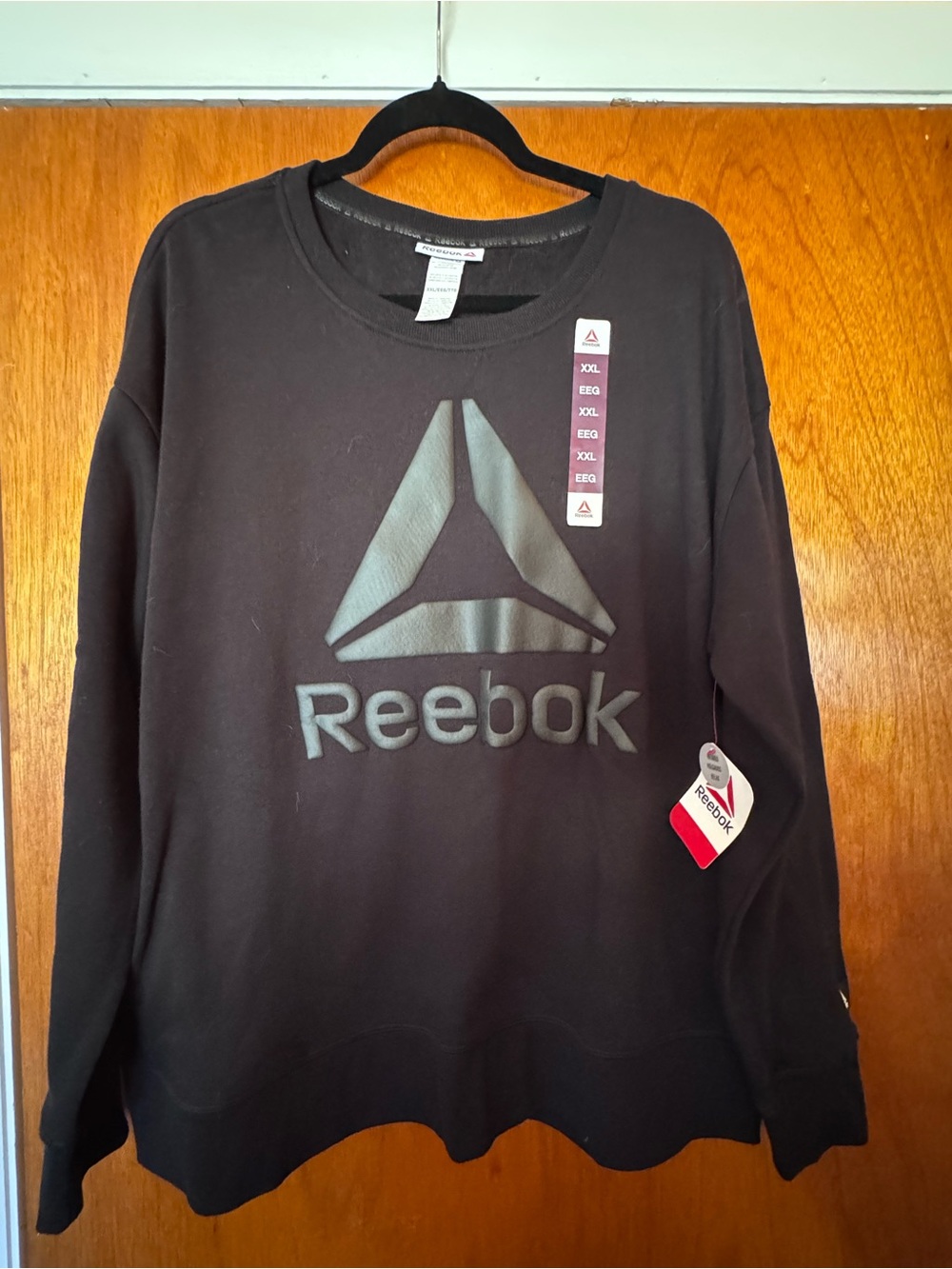 Reebok Black Crewneck Sweatshirt with White Tag